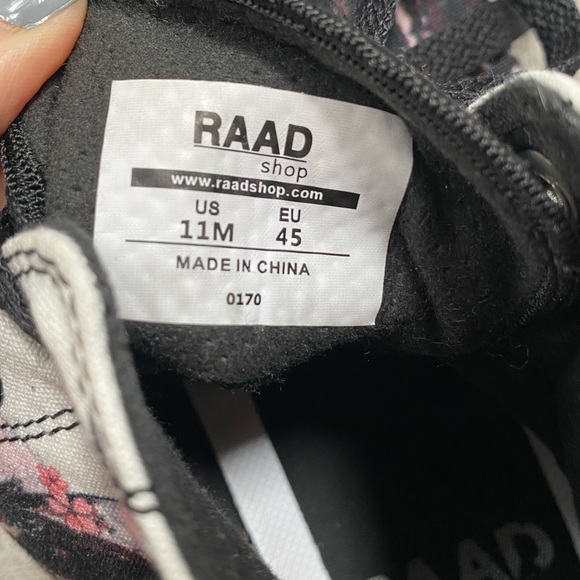 RAAD Shop brand, custom design hightops. Lightly worn, men’s size 11. - Picture 7 of 8